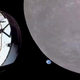 Orion shortly before passing behind the Moon on November 21, 2022.